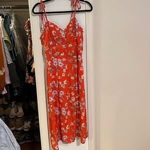 Floral Red midi dress from Trixxi.